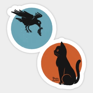 Crow friend Sticker
